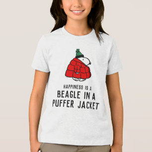 T-shirt En Tri-matière cacahuètes   Veste Snoopy Red Puffer