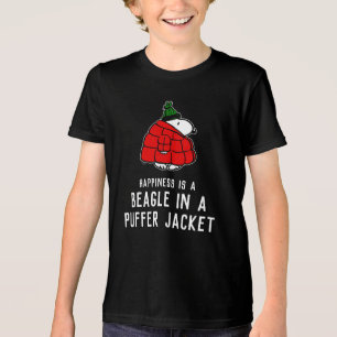 T-shirt En Tri-matière cacahuètes Veste Snoopy Red Puffer
