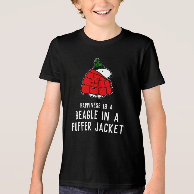T-shirt En Tri-matière cacahuètes | Veste Snoopy Red Puffer (Recto)