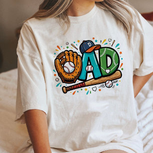 T-shirt En Tri-matière Cadeau De Fête Des Pères Baseball Papa