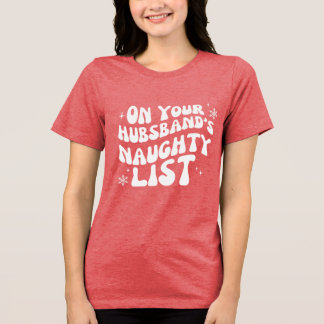 T-shirt En Tri-matière Cadeau de Noël sur la liste des vilains de votre m