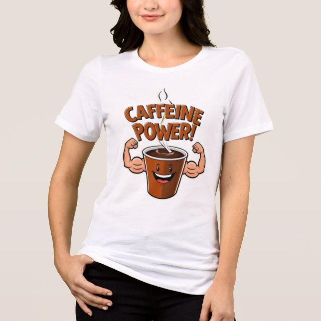 T-shirt En Tri-matière "Caffeine Power Flex - T-shirt Unisex" (Recto)