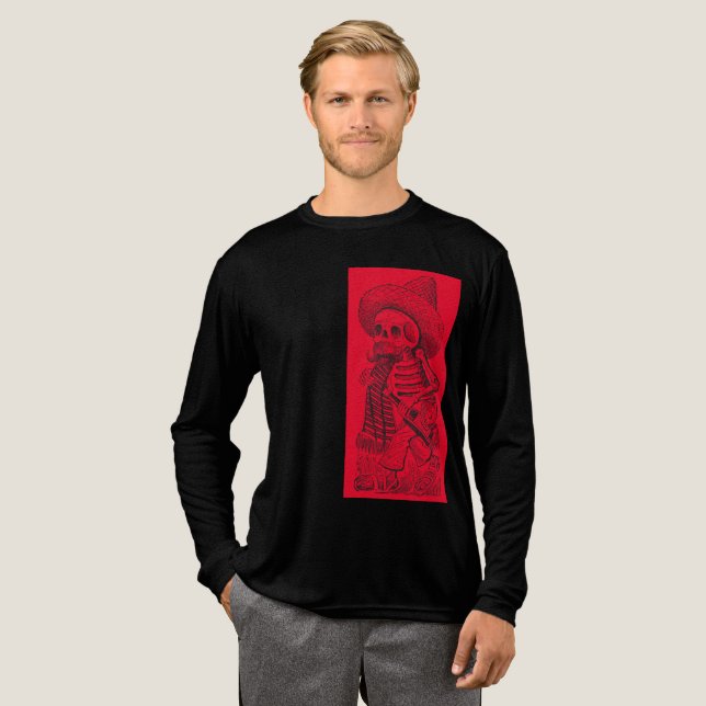 T-shirt En Tri-matière Calavera en rouge (Recto complet)