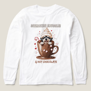 T-shirt En Tri-matière Câlins de Schnauzer & Chocolat Chaud
