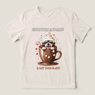 T-shirt En Tri-matière Câlins de Schnauzer & Chocolat Chaud