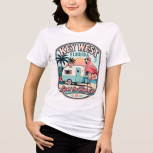 T-shirt En Tri-matière Camionnette Flamingo Key West Floride Keys