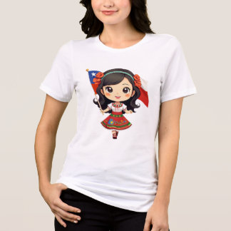 T-shirt En Tri-matière Camiseta chibi Estampado divertido Moda casual Art