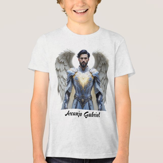 T-shirt En Tri-matière Camiseta Masc Juvenil Básica Arcanjo Gabriel (Recto)