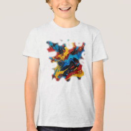 T-shirt En Tri-matière Camiseta Masculina Juvenil Básica Arte Expressão
