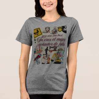 T-shirt En Tri-matière Camiseta para dama activa 100% algodón holgada.