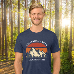 T-shirt En Tri-matière Camping familial personnalisé Voyage Coucher de so