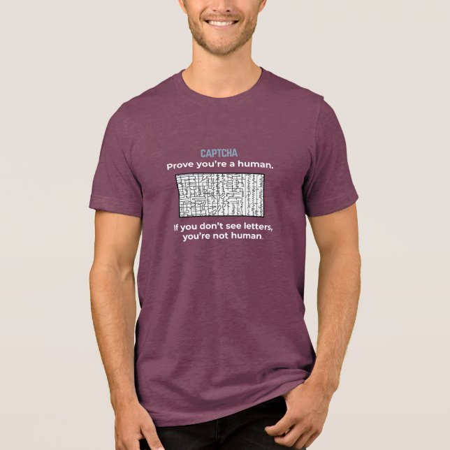 T-shirt En Tri-matière CAPTCHA : Es-tu humain ? (Recto)