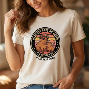 T-shirt En Tri-matière Capybara le plus heureux de la Terre Fête des mère