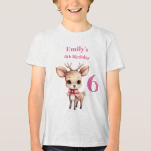 T-shirt En Tri-matière Caricature de cerfs de bébés mignons Illustration 