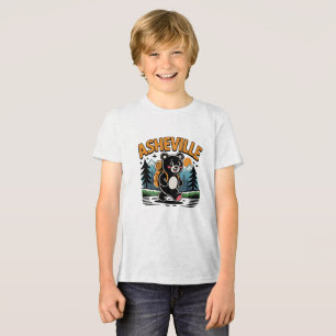 T-shirt En Tri-matière Caricature Randonnée de l'ours noir Asheville