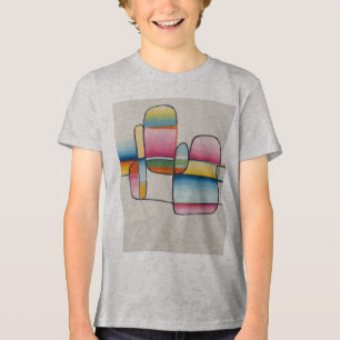 T-shirt En Tri-matière Carrés doux et lignes heureuses