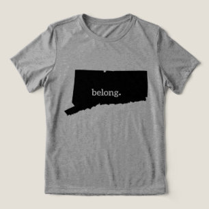 T-shirt En Tri-matière Carte de l'État du Connecticut Belong