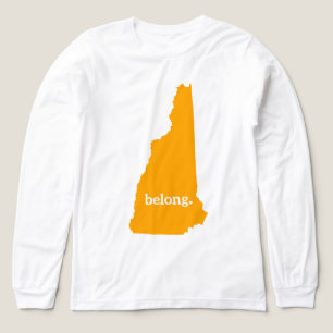 T-shirt En Tri-matière Carte de l'état du New Hampshire Belong