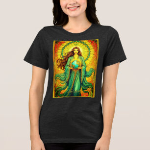 T-shirt En Tri-matière Carte de tarot Art Nouveau Le Monde