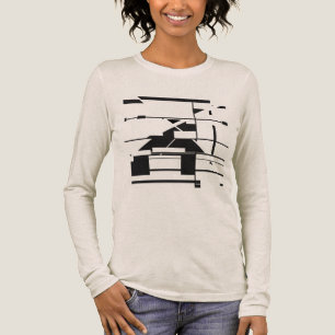 T-shirt En Tri-matière Carte du métro noir Labyrinthe Abstrait géométriqu