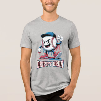 T-shirt En Tri-matière Cartoon de base-ball avec casquette et basket