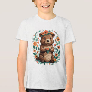 T-shirt En Tri-matière Castor floral mignon