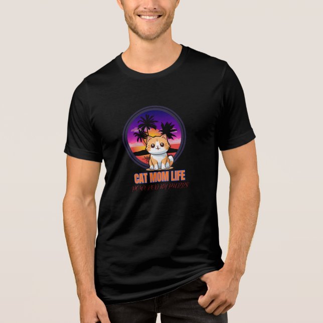 T-shirt En Tri-matière Cat Mom Life funny (Recto)