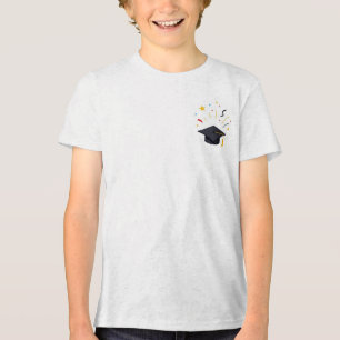 T-shirt En Tri-matière Célébration de diplômés heureux lançant leurs casq