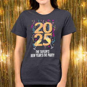 T-shirt En Tri-matière célébration de la nouvelle année 2025 nuit champag