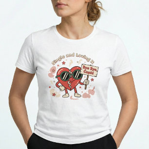T-shirt En Tri-matière Célibataire & l'adorant Toile rétro drôle