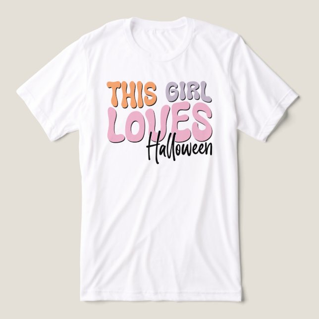 T-shirt En Tri-matière Cette fille adore Halloween (Design Recto)