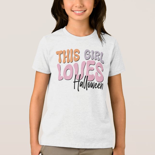 T-shirt En Tri-matière Cette fille adore Halloween (Recto)