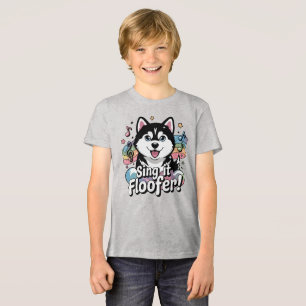 T-shirt En Tri-matière Chante, Floofer ! - Kawaii Husky Howling