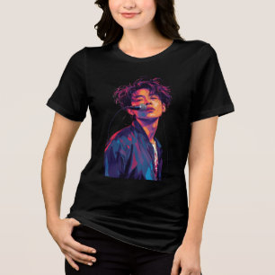T-shirt En Tri-matière Chanteur Rock Anime Art Pop Vibrant