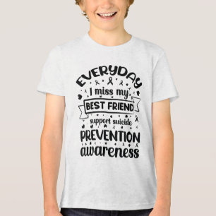 T-shirt En Tri-matière Chaque Jour, Je Manque Mon Meilleur Ami Soutien Su