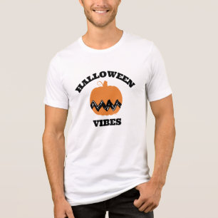 T-shirt En Tri-matière Charlie Brown Orange Citrouille   Vibes d'Hallowee