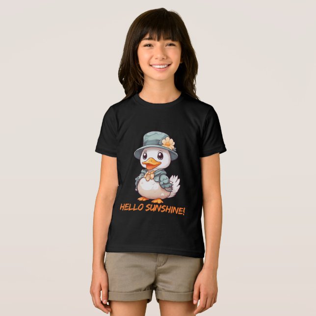 T-shirt En Tri-matière Charming Duck with Flower Hat (Recto plein)