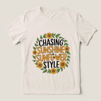 T-shirt En Tri-matière Chasse au soleil en style tournesol