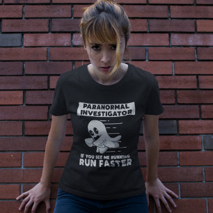 T-shirt En Tri-matière Chasse aux fantômes Paranormal Enquêteur Halloween