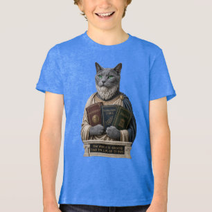 T-shirt En Tri-matière Chat Aristote Bleu Russe