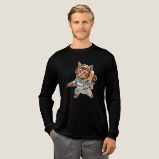 T-shirt En Tri-matière Chat Astronaute en Combinaison Spatiale – Chat Flo