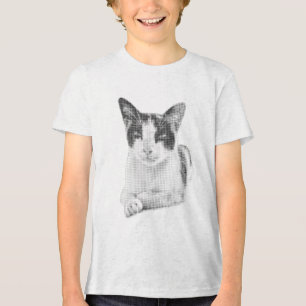 T-shirt En Tri-matière Chat calico en demi-teinte