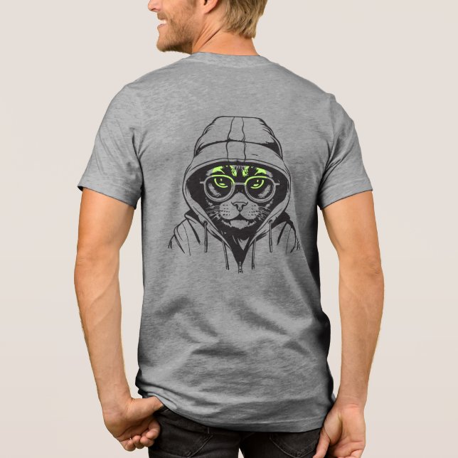 T-shirt En Tri-matière Chat Cool Gamer (Verso)