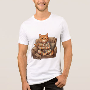 T-shirt En Tri-matière Chat Coquet à l'heure du Thé