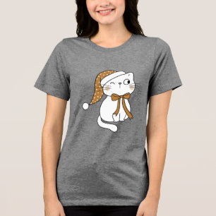 T-shirt En Tri-matière Chat de l'hiver clin d'œil
