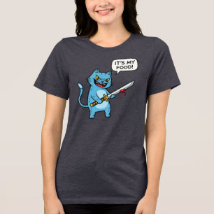 T-shirt En Tri-matière Chat Drôle avec Épée