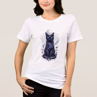 T-shirt En Tri-matière Chat Gardien Céleste Mystique Sorcière Halloween
