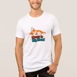 T-shirt En Tri-matière Chat Meow est mon humeur drôle