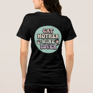 T-shirt En Tri-matière Chat Mère Vin Lover - Drôle et Classy Pet Paren