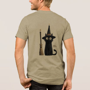 T-shirt En Tri-matière Chat noir fantaisiste Joyeux Halloween